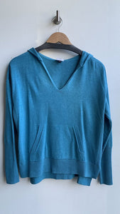 Pre-Owned Cabi Blue Kangaroo Pocket Hooded Sweater- Size Small