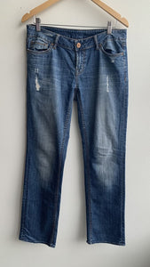 Pre-Owned Buffalo Wash Blue 'Allison' Straight Leg Jeans - Size 28