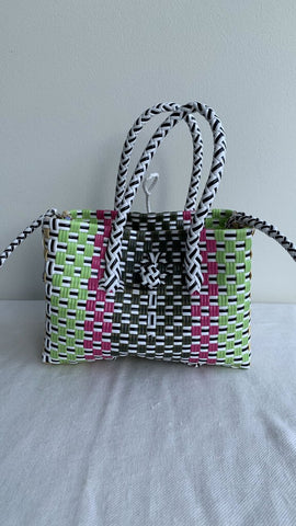 Pre-Owned Multi Coloured Plastic Woven Rectangle Purse