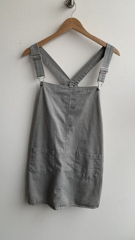 Pre-Owned Style by Bob Grey Apron Overall Dress- Size Small