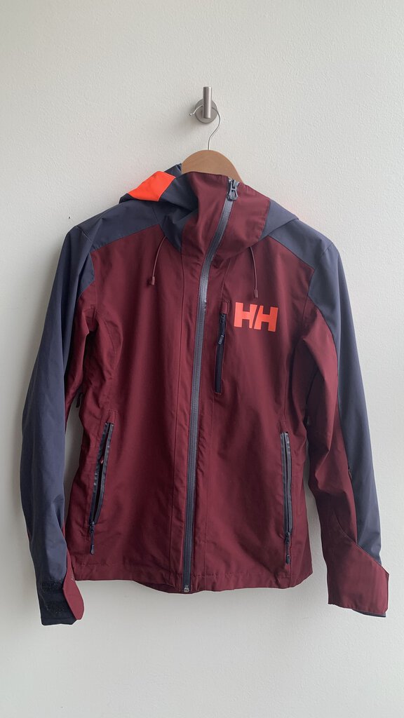 Pre-Owned Helly Hanson Burgundy/Navy Relaxed Shell Jacket- Size X-Small