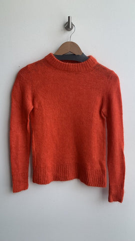 Pre-Owned COS Orange Knit High Neck Sweater- Size X-Small