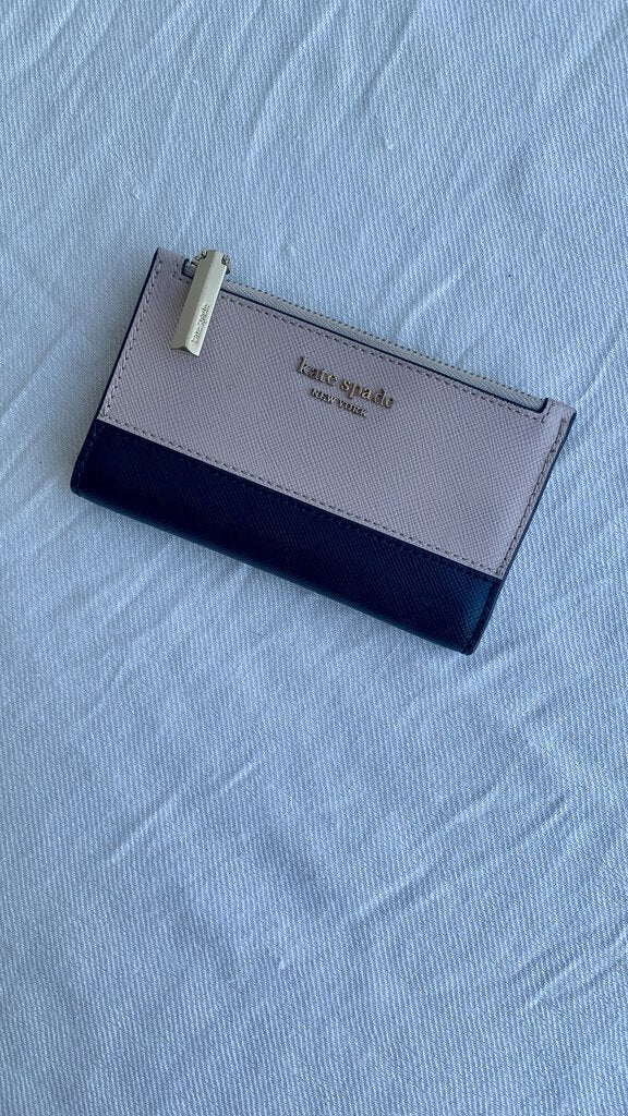 Pre-Owned Kate Spade Nude Pink Black Accent Small Wallet