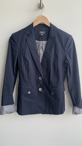 Pre-Owned Mexx Navy Pinstripe Suit Jacket - Size 38