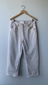 Pre-Owned Part Two Cream Mom Fit Oversized Pants- Size 32