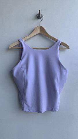 Pre-Owned Lululemon Lilac Align High Neck Built in Bra Crop Top- Size 16