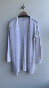 Pre-Owned Dex White Lightweight Knit Cardigan- Size Small