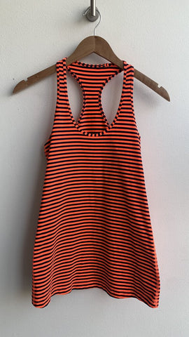 Pre-Owned Lululemon Red/Black Striped Racerback Tank Top- Size Small (Estimated)