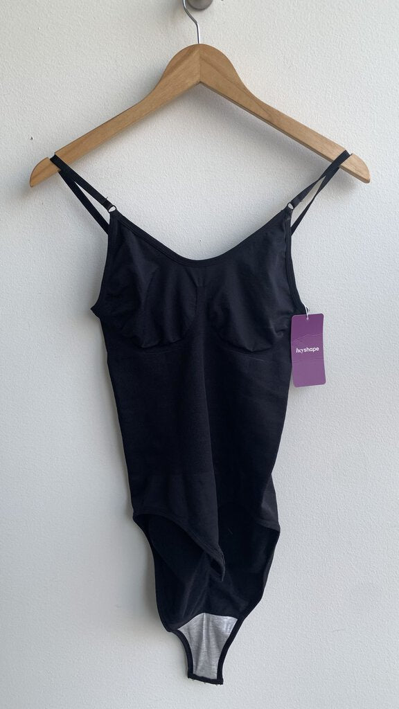 Pre-Owned Hey Shape Black Thin Strap Bodysuit - SIze Medium (NWT)
