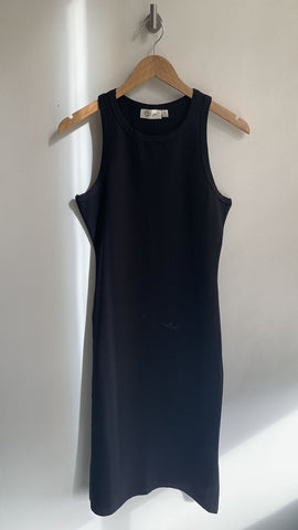 Pre-Owned RD Style Black Fitted Sleeveless Midi Dress- Size Medium