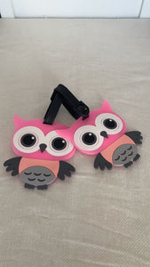 Pre-Owned G Force Pink Owl Luggage Tags (Set of 2)