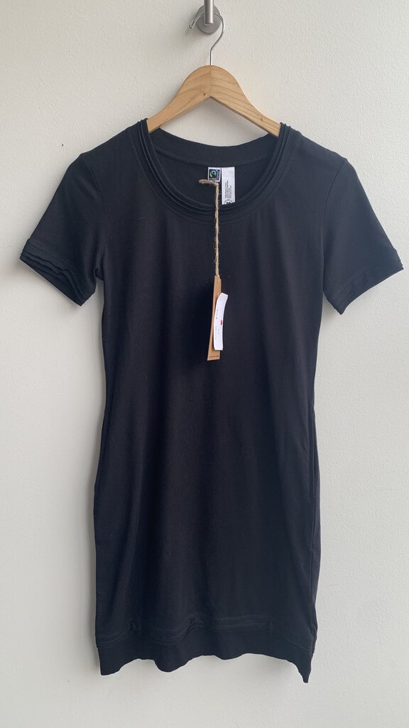 The Good Tee 'Everyday' Black Short Sleeve Pocket Dress (NWT)- X-Small