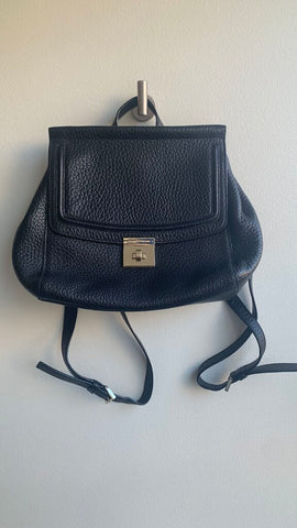 Pre-Owned Kate Spade Black Pebbled Leather Purse Backpack