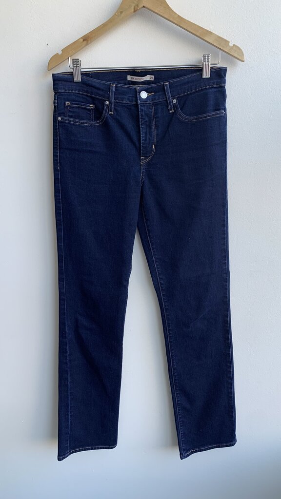 Pre-Owned Levi's Dark Wash 314 Shaping Straight Leg Jeans - Size 29