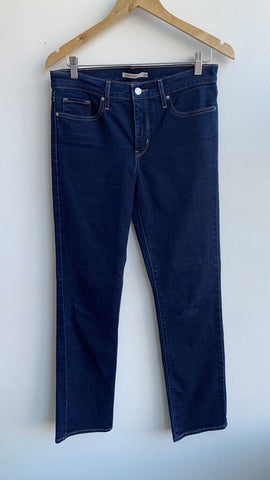 Pre-Owned Levi's Dark Wash 314 Shaping Straight Leg Jeans - Size 29