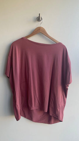Pre-Owned Lululemon Blush Pink Atheletic Tee Curved Hem - Size XL Estimated