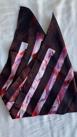 Pre-Owned Knix Black Red Lesley Hampton Printed Scarf