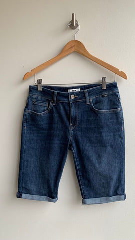 Pre-Owned Mavi Mid-Blue Rolled Bermuda 'Karly' Denim Shorts - Size 29