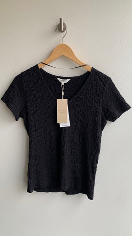 Pre-Owned Part Two Black 'Elize' Stretch V-Neck T-Shirt (NWT)- Size X-Large