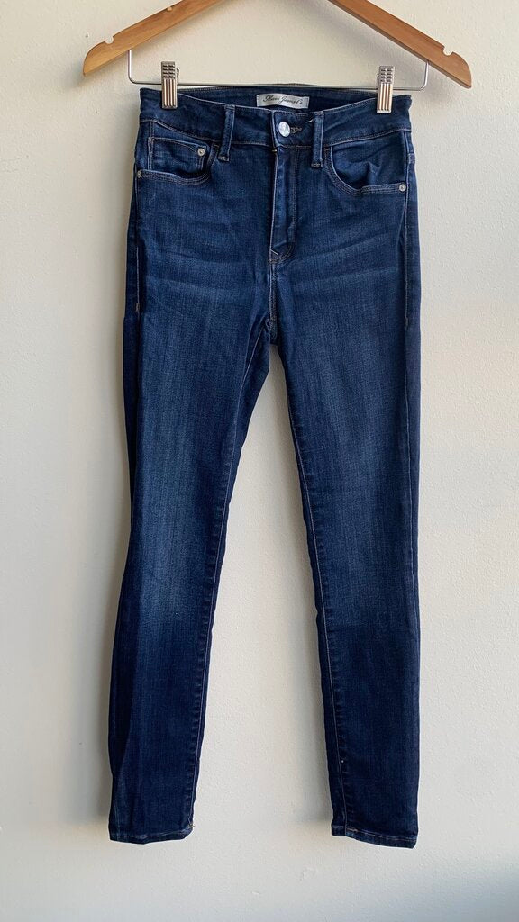 Pre-Owned Mavi Jeans Co Dark Wash Blue Skinny Jeans- Size 24