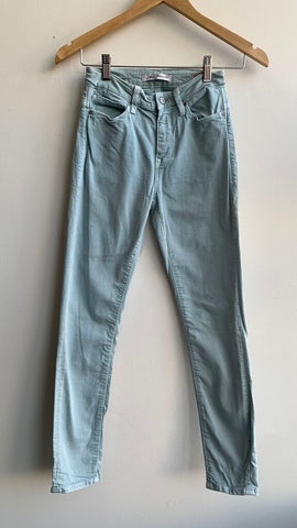 Pre-Owned Mavi Jeans Co. Light Blue Wash Alissa Ankle High Rise Super Skinny - Size 25