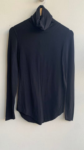 Pre-Owned Kit & Ace Black Turtle Neck Raw Hem Pullover Tunic Sweater - Size 4