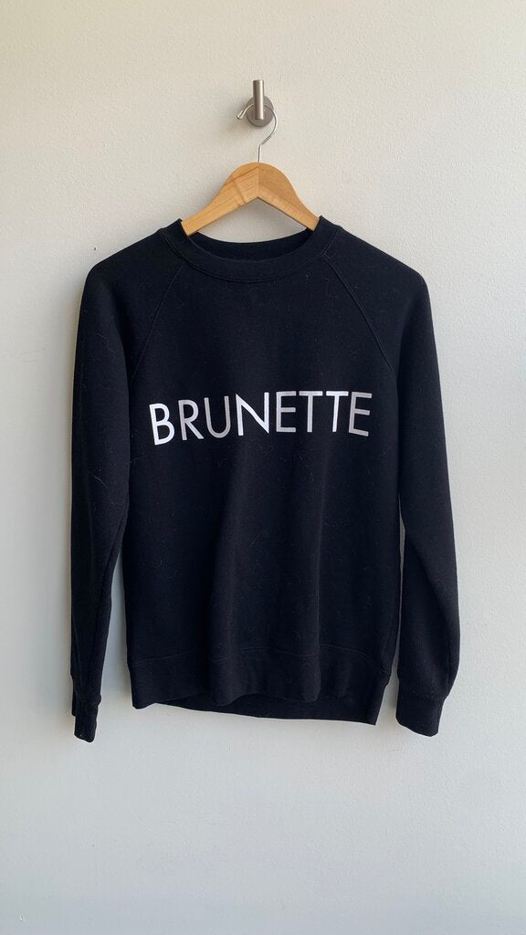 Pre-Owned Brunette the Label Black 'Brunette' Crewneck Sweater - Size XS/S