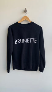 Pre-Owned Brunette the Label Black 'Brunette' Crewneck Sweater - Size XS/S