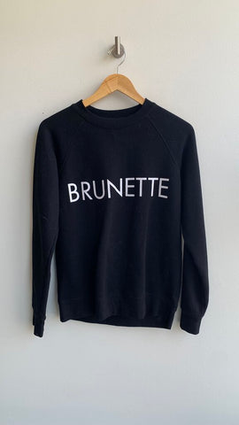 Pre-Owned Brunette the Label Black 'Brunette' Crewneck Sweater - Size XS/S
