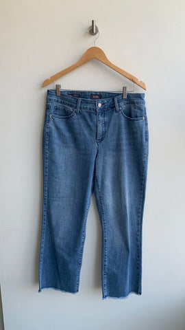 Pre-Owned NYDJ Mid-Blue Marilyn Straight Jeans - Size 12