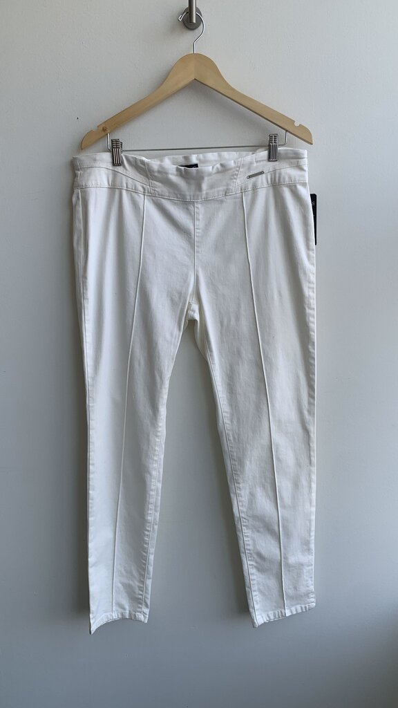 Pre-Owned Conrad C Collection White Front Seam Skinny Jeans - Size 14 (NWT)