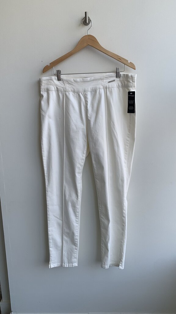 Pre-Owned Conrad C Collection White Front Seam Skinny Jeans - Size 14 (NWT)