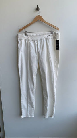 Pre-Owned Conrad C Collection White Front Seam Skinny Jeans - Size 14 (NWT)