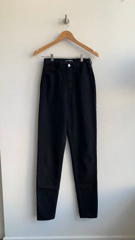 Pre-Owned Missguided Black High Rise Slim Leg Jeans - Size 2 Tall