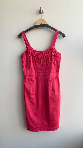 Pre-Owned Calvin Klein Pink Fitted Banded Top Sleeveless Dress- Size 8
