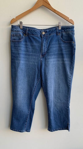 Pre-Owned D. Jeans Light Wash Skinny Capri Jeans - Size 16