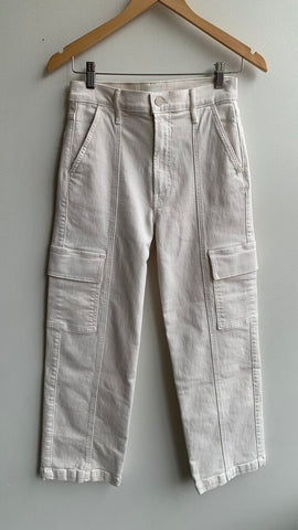 Pre-Owned Mother Cream Denim Cargo Pants - Size 26