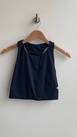 Pre-Owned Volcom Black Side Cut-Out Sleeveless Crop Top - SIze Medium (Estimated)