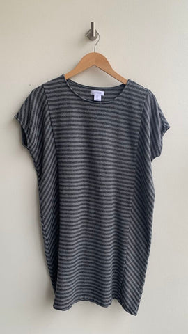 Pre-Owned Kenar Grey Stripe T-Shirt Dress - Size Medium