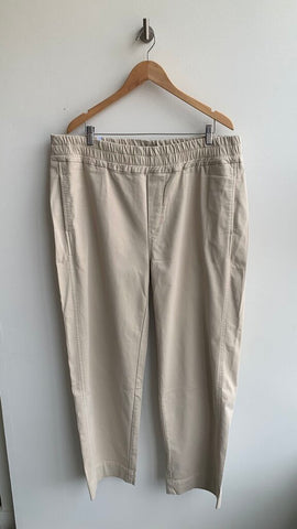 Pre-Owned Lola Jeans 'Elena' Sand High Rise Trouser (NWT)- Size 1X