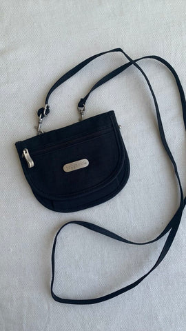 Baggalini Black Mini Multi-Pocket Travel Crossbody
