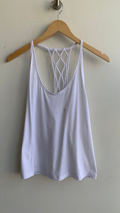 Pre-Owned Lululemon Whie Criss-Cross Racerback Tank - Size 8