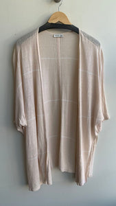 Pre-Owned Gentle Fawn Blush Open Front Side Slit Cardigan - Size Medium