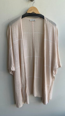 Pre-Owned Gentle Fawn Blush Open Front Side Slit Cardigan - Size Medium