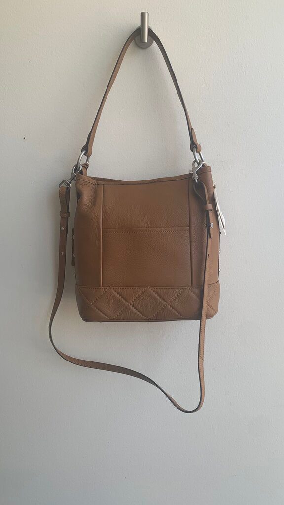 Pre-Owned Aimee Kestenberg Brown Quilted Bottom Leather Shoulder Bag/Crossbody (NWT)