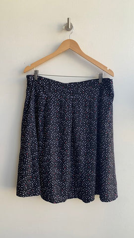 Pre-Owned Lane Bryant Black Dotted Skirt - Size 20