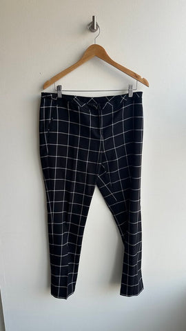 Pre-Owned Jess Black Plaid Dress Pant- Size 10