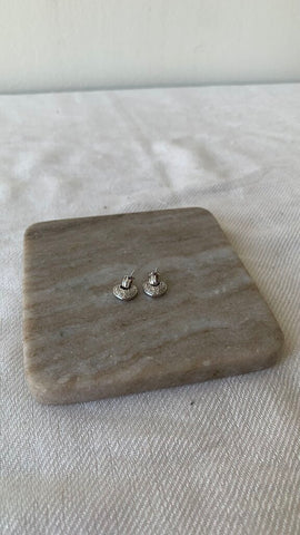 Pre-Owned Silver Dangle Stud Earrings