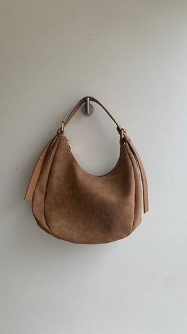 Pre-Owned 4th Studio Brown Faux Suede Crescent Handbag