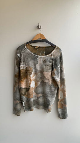 Pre-Owned Charlie B Green Watermark Reversible Sweater- Size Medium (Estimated)